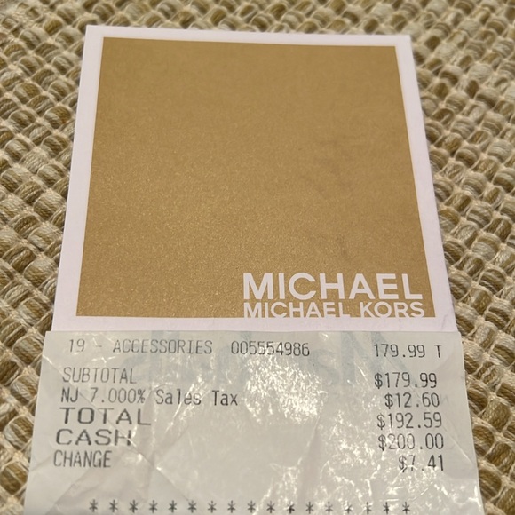 Michael Kors MK design beige handbag and matching shoes wallet - Picture 13 of 14